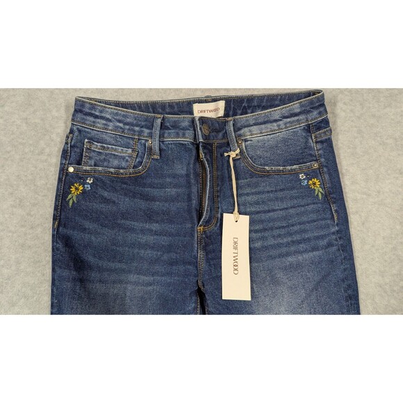 Driftwood Women Jeans Size 4x31 NWT Kelly Floral Embroidered Beaded Boot Hi Rise - Picture 2 of 12